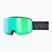 UVEX occhiali da sci per bambini Pwdr FM nero opaco/specchio verde giallo chiaro