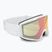 Maschera da sci UVEX Blast CV white matt/mirror rose