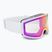 Maschera da sci UVEX Provoqe V white matt/vario pink mirror