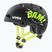 Casco per bambini UVEX Kid 4 Style bam black/lime matt