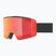 Maschera da sci UVEX Ignite FM S3 black matt/mirror red