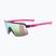 Occhiali da sole per bambini UVEX Dyrt Jr black pink mat/mirror pink