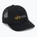 Cappello da baseball Alpha Industries Label Trucker nero da uomo