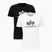 Alpha Industries uomo Basic T shirt 2 pezzi nero/bianco