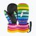 Guanto da sci per bambini Reusch Carter R-Tex XT Junior Mitten nero/multicolor lines