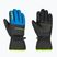 Guanto da sci Reusch Alan Junior per bambini nero/blu brillante/giallo sicurezza