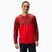 Endura Core Printed Uomo manica lunga da ciclismo rosso fuoco