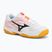 Scarpe da tennis per bambini Mizuno Break Shot 5 Jr CC bianco/calipso coral/citrus