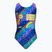 Speedo Digital Placement Splashback costume intero da bambino blu flame/miami lilac