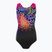 Costume intero Speedo Digital Placement Splashback per bambini nero/rosa/blu