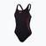 Speedo Placement Muscleback costume da bagno intero nero/plum dandy/siren