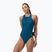 Costume da bagno intero donna Speedo Racer Zip with Built in Swim Bra dark teal