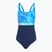 Costume da bagno intero da donna Speedo Shaping Contour Eclipse Printed turquoise gem