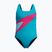 Costume da bagno intero per bambini Speedo Hyperboom Butterfly Back Mayan Blue/Margarita Pink