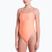 Costume da bagno intero da donna Nike Ocean Bound Ripple Texture Square Neck pink glow