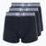 Boxer CR7 Basic Trunk da uomo 3 paia 2762 nero