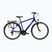 Bicicletta trekking da uomo KROSS Trans 1.0 navy blue/silver/gloss