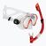 AQUASTIC Jetty set snorkeling maschera + boccaglio rosso