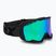 Maschera da sci IMX Snow black matt/black/green iridium/brown