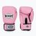 WINDY Guanti da boxe classici in pelle sintetica rosa