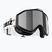 Occhiali da sci per bambini Bliz Liner Jr nero bianco logo/marrone&argento specchio