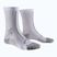 Calzini da corsa da uomo X-Socks Trailrun Discover Crew arctic white/pearl grey