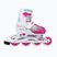 Pattini a rotelle Roces Jokey X Girl per bambini, bianco/rosa