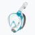 Maschera da snorkeling Cressi Baron Full Face per bambini, trasparente/acquamarina