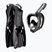 Set da immersione Cressi Baron + Tonga nero/nero/nero