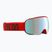 Maschera da sci Neon Beam red/mirror steel