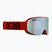 Maschera da sci Neon Light red/mirror steel
