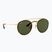 Occhiali da sole Ray-Ban Round Double Bridge arista gold/green g-15