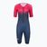 Tuta ciclismo donna Castelli Core Tri W blu belga/rosa brillante