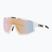 Occhiali da sole Bliz Fusion Small Nano Optics Nordic Light bianco opaco/corallo/blu arancione