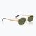 Occhiali da sole Ray-Ban RB3774D arista gold/dark green polarized