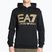 Uomo EA7 Emporio Armani Train Logo Series Felpa con cappuccio oversize Logo Coft nero