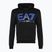 Uomo EA7 Emporio Armani Train Logo Series Felpa con cappuccio oversize Logo Coft nero