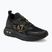 EA7 Emporio Armani Nero e Bianco Altura Knit scarpe triple nero/oro