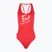 Costume intero da donna EA7 Emporio Armani Maxi Logo One Piece rosso racing