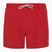 Pantaloncini da bagno da uomo EA7 Emporio Armani con logo oversize rosso equestre / argento