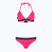 Costume da bagno due pezzi donna EA7 Emporio Armani Logo Tape Bikini Triangle rosa neon