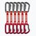 Ocun Hawk QD Zoom PA 12 cm 6 espressioni di arrampicata rosso.