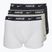 Boxer da uomo Nike Everyday Cotton Stretch Trunk 3 paia bianco/grigio heather/nero