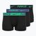Boxer da uomo Nike Dri-Fit Essential Micro Trunk 3 paia nero verde shock/wild violet/nero testo wb