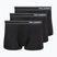 Boxer da uomo KARL LAGERFELD Stripe Logo Micro Trunk 3 paia black