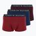 Boxer uomo Tommy Hilfiger UM0UM03180 Trunk 3 paia deep burgundy/purple navy/deep red heather