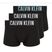 Boxer da uomo Calvin Klein 000NB3608A Trunk 3 pairs black with harbor mist logo/ black with