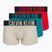 Boxer da uomo Calvin Klein 000NB3608A Trunk 3 paia oatmeal/aged redwood/bright turquoi