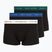 Boxer da uomo Tommy Hilfiger Trunk WB 3 pack nb//opu blu/orna green/ivory silk