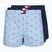 Boxer da uomo Tommy Hilfiger Woven Boxer Print 3 pack chambray flag/carb navy/c navy flag